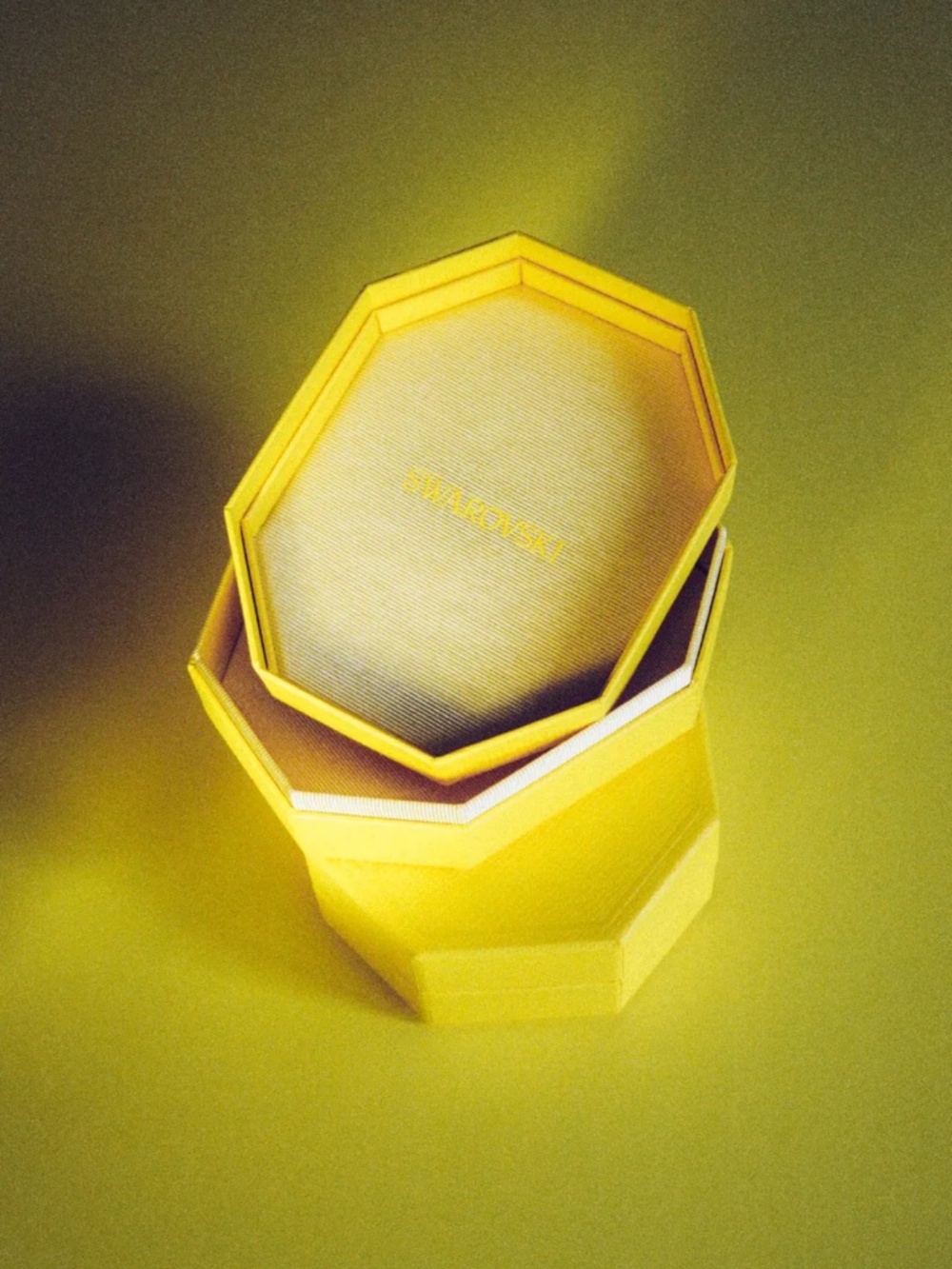 New! SWAROVSKI Yellow Octagonal Jewelry Box